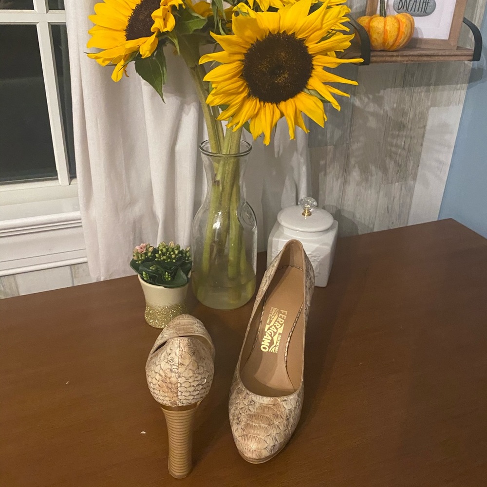 Ferragamo chunky heel